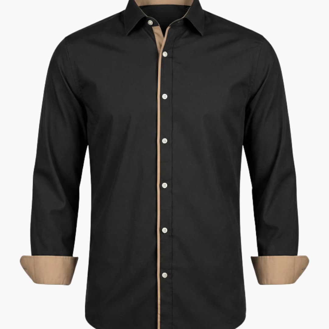 Men’s Classic Collar Button-Down Shirt – Long Sleeve Dress Shirt