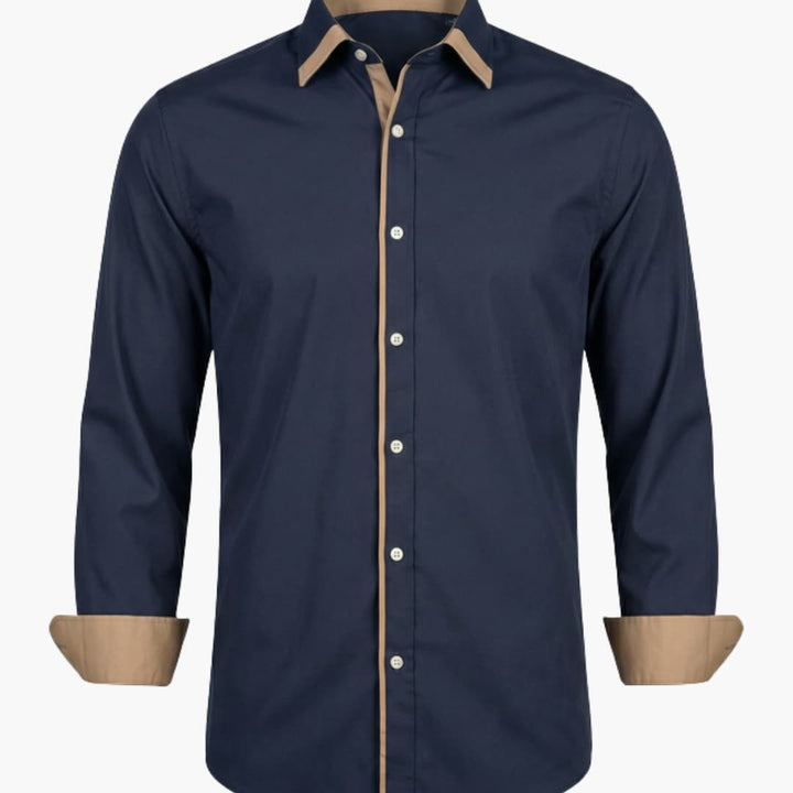 Men’s Classic Collar Button-Down Shirt – Long Sleeve Dress Shirt