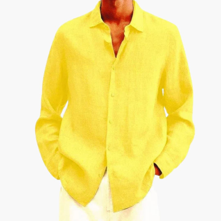 Men’s Classic Fit Long Sleeve Button-Down Shirt