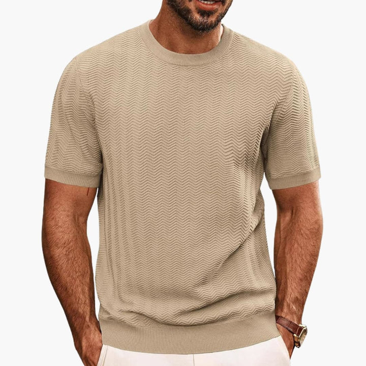 Men’s Crew Neck T-Shirt with Textured Surface