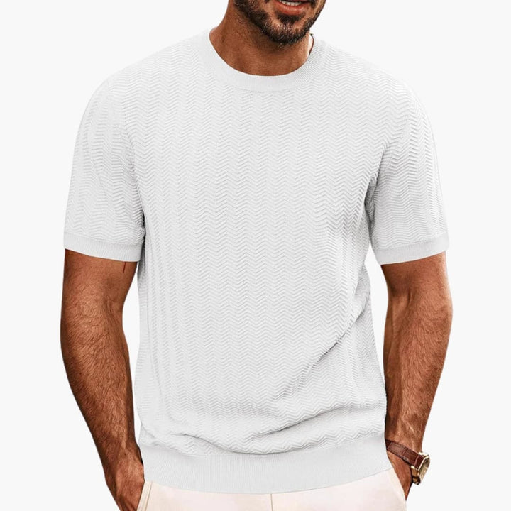 Men’s Crew Neck T-Shirt with Textured Surface
