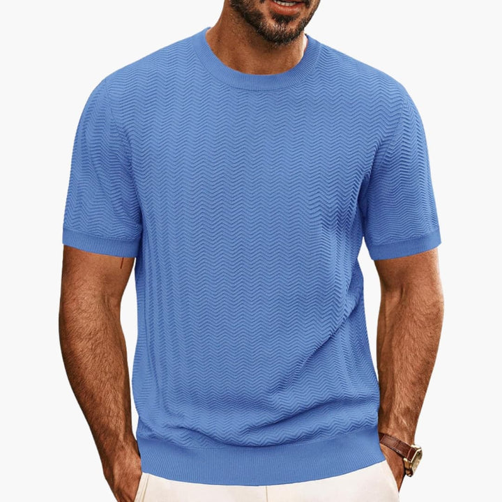 Men’s Crew Neck T-Shirt with Textured Surface