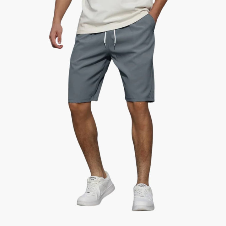 Men’s Elastic Waist Drawstring Shorts with Pockets