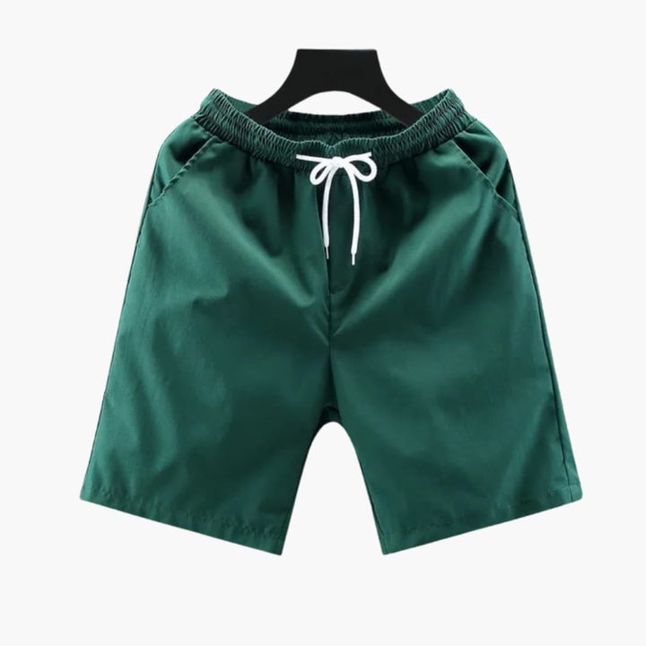 Men’s Elastic Waist Drawstring Shorts with Pockets