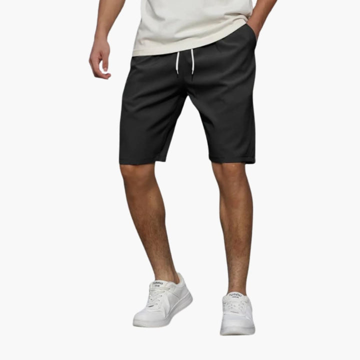 Men’s Elastic Waist Drawstring Shorts with Pockets