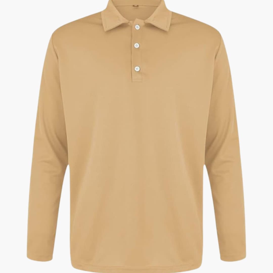 Men’s Long Sleeve Button-Down Shirt with Classic Collar