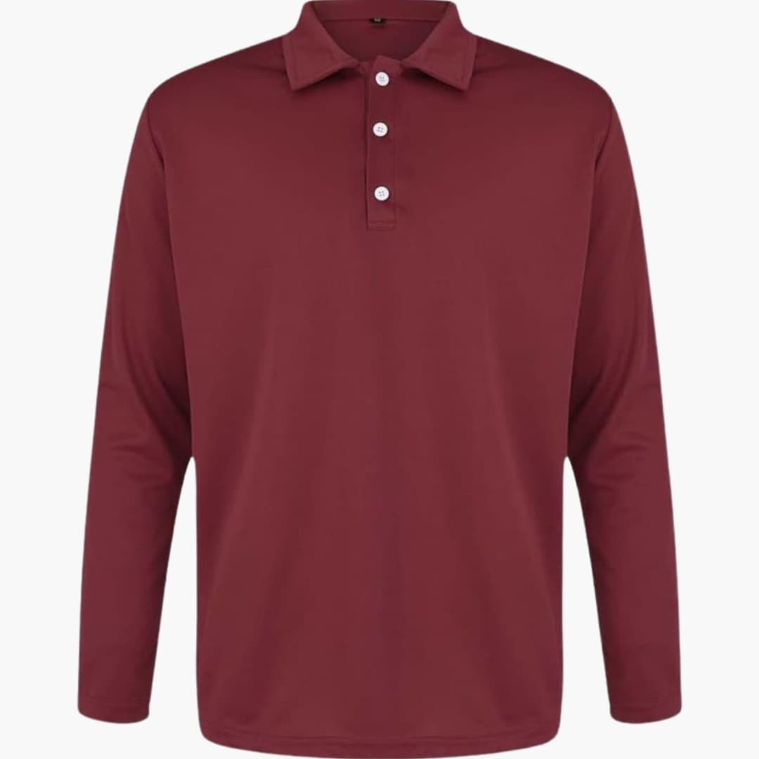 Men’s Long Sleeve Button-Down Shirt with Classic Collar