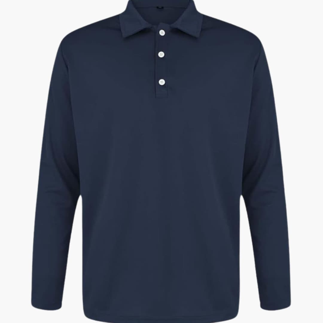 Men’s Long Sleeve Button-Down Shirt with Classic Collar