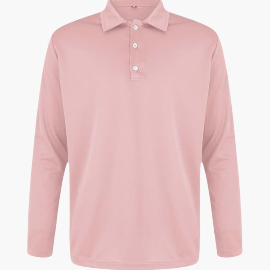 Men’s Long Sleeve Button-Down Shirt with Classic Collar