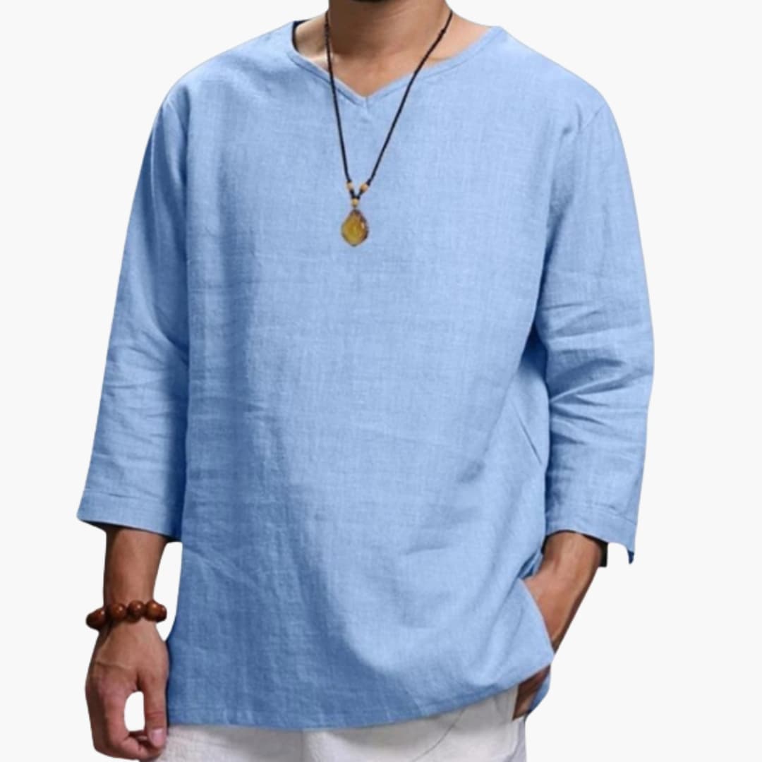 Men’s Oversized Long Sleeve Button-Down Shirt