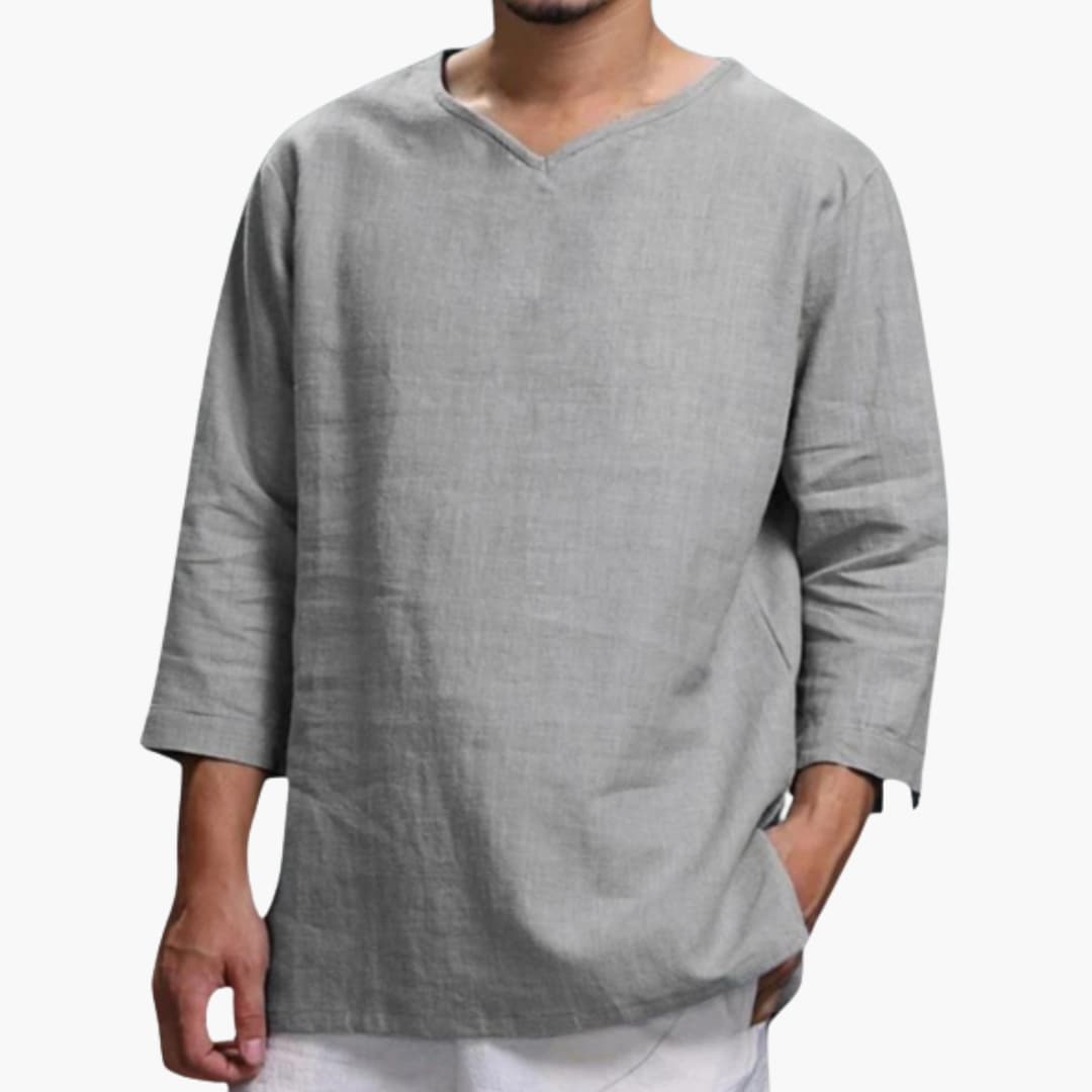 Men’s Oversized Long Sleeve Button-Down Shirt