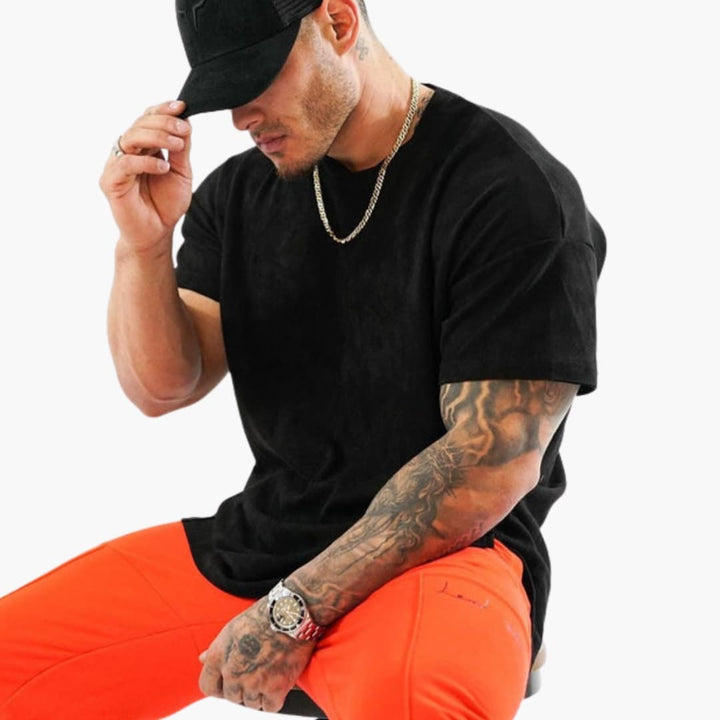 Men’s Oversized T-Shirt with Crew Neck and Short Sleeves