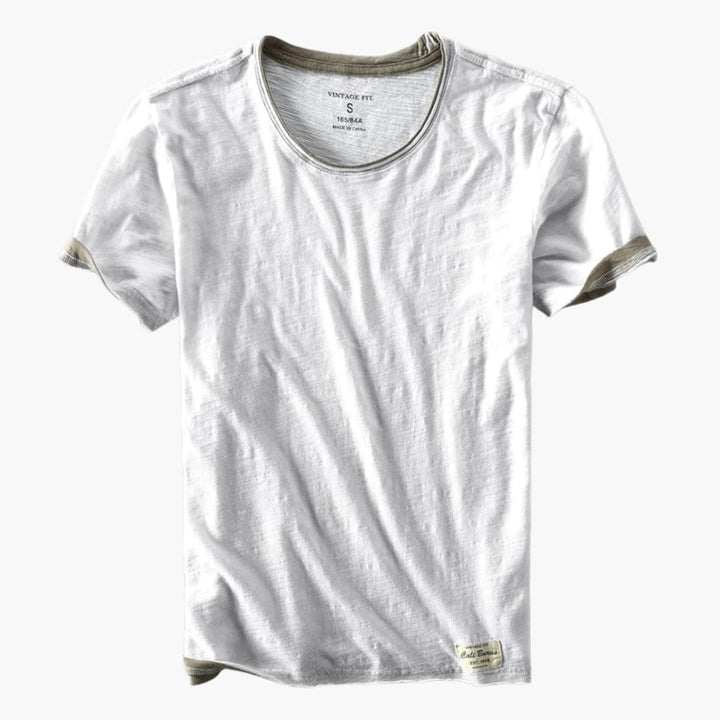 Men’s Plain Round Neck T-Shirt Short Sleeve Top