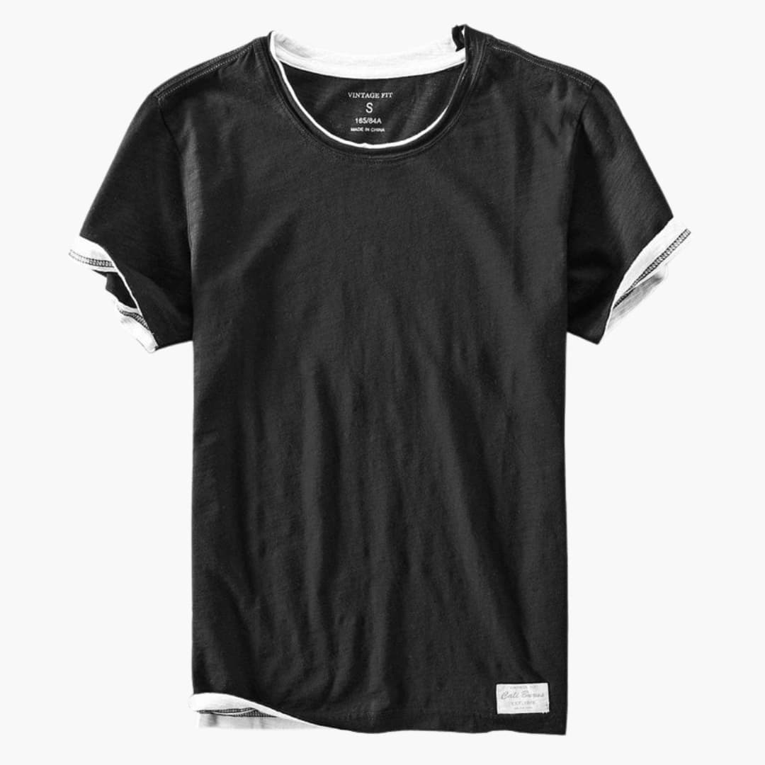 Men’s Plain Round Neck T-Shirt Short Sleeve Top