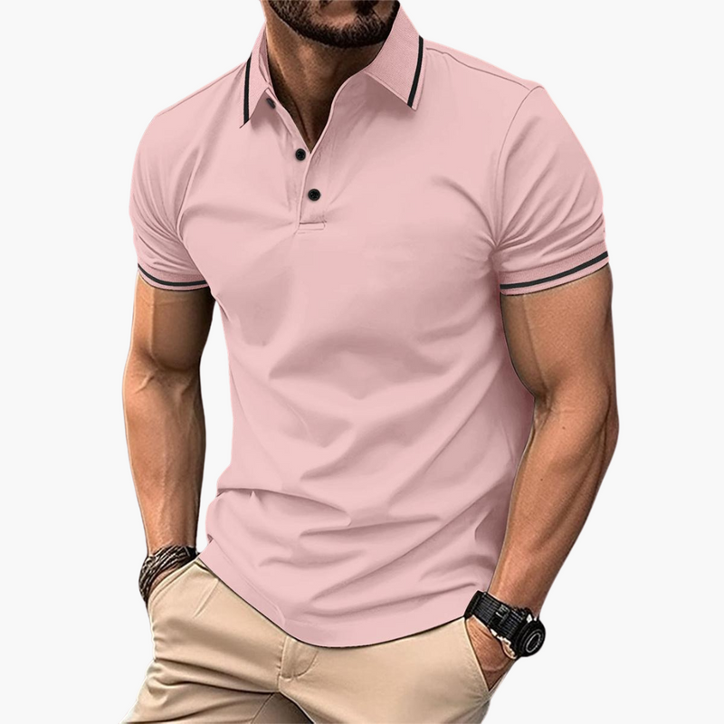 Men's Polo Shirt with Collared Neck and Short Sleeves
