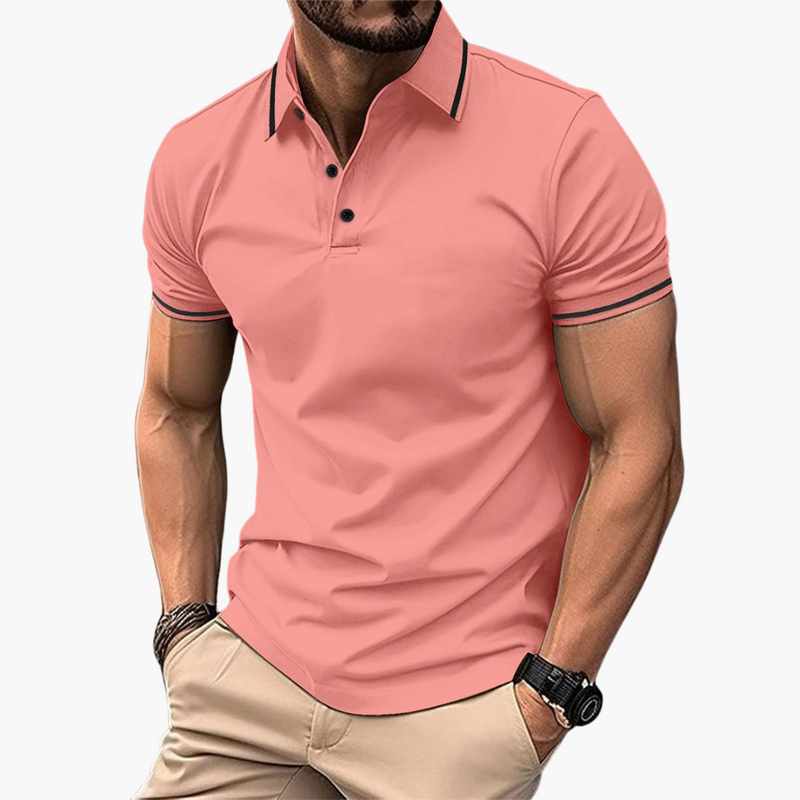 Men's Polo Shirt with Collared Neck and Short Sleeves