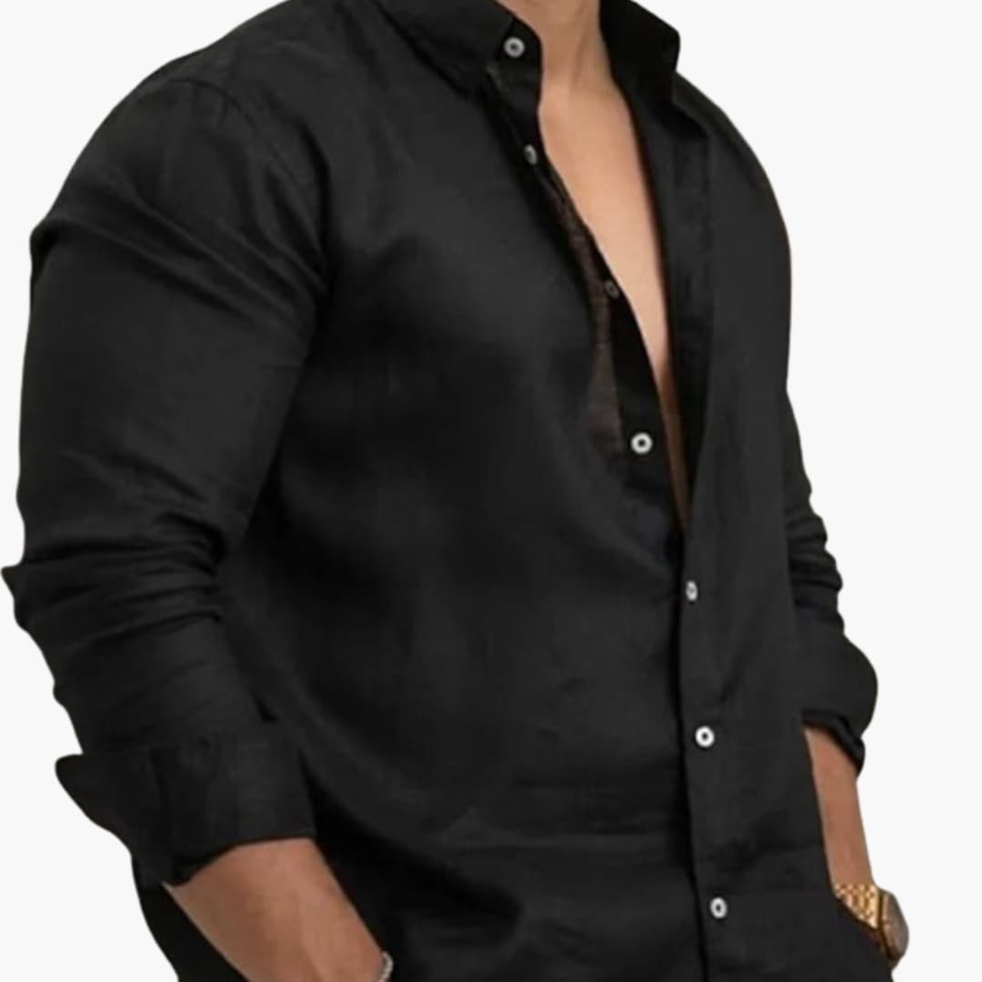 Men’s Regular Fit Long Sleeve Button-Down Shirt