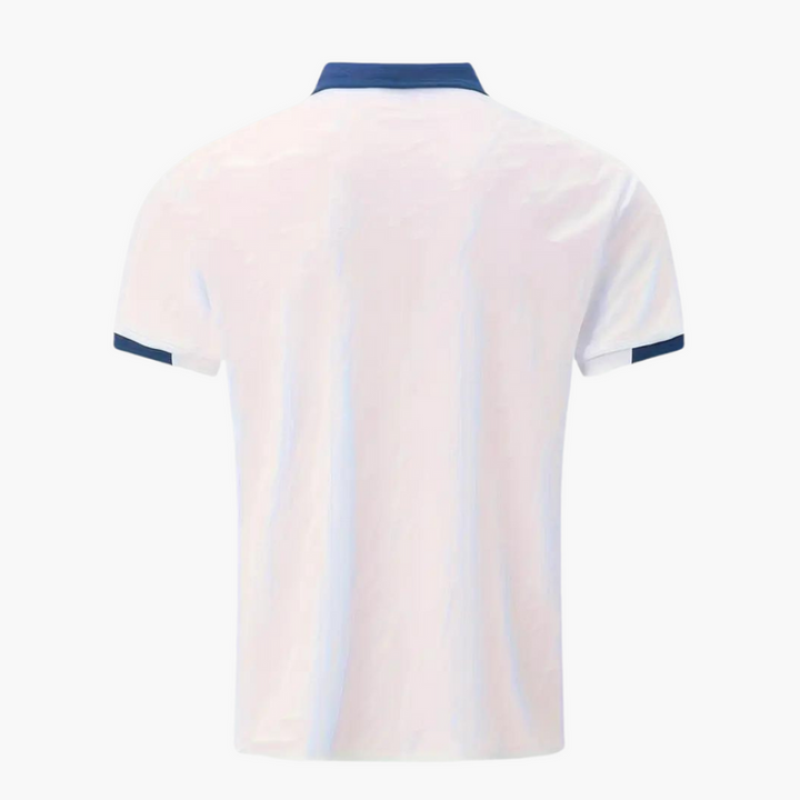 Men’s Short Sleeve Polo Shirt with Classic Collar – Plain One-Piece Top