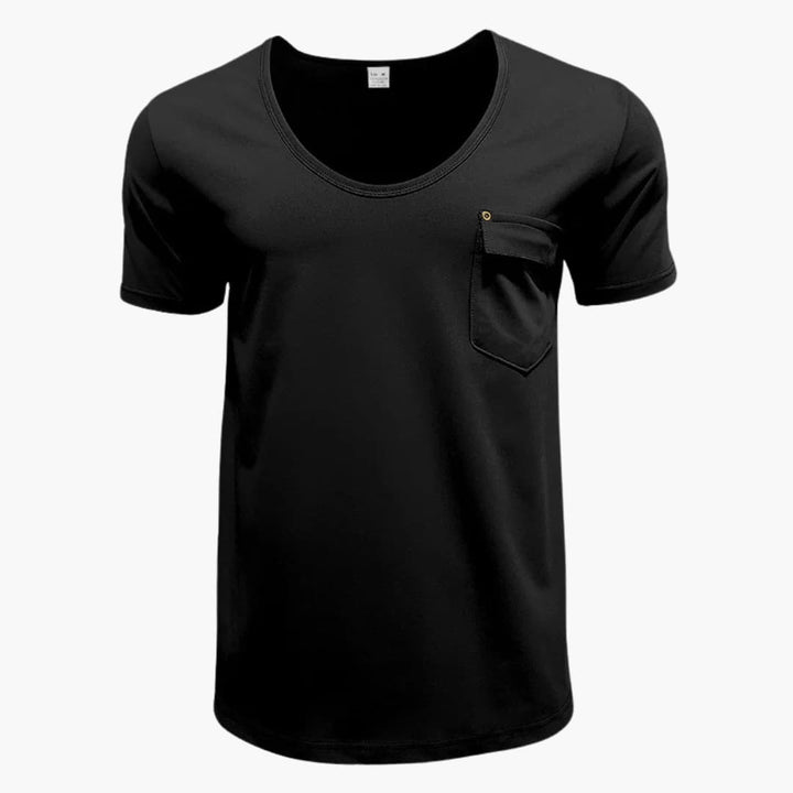 Men’s T-Shirt with Chest Pocket and Short Sleeves