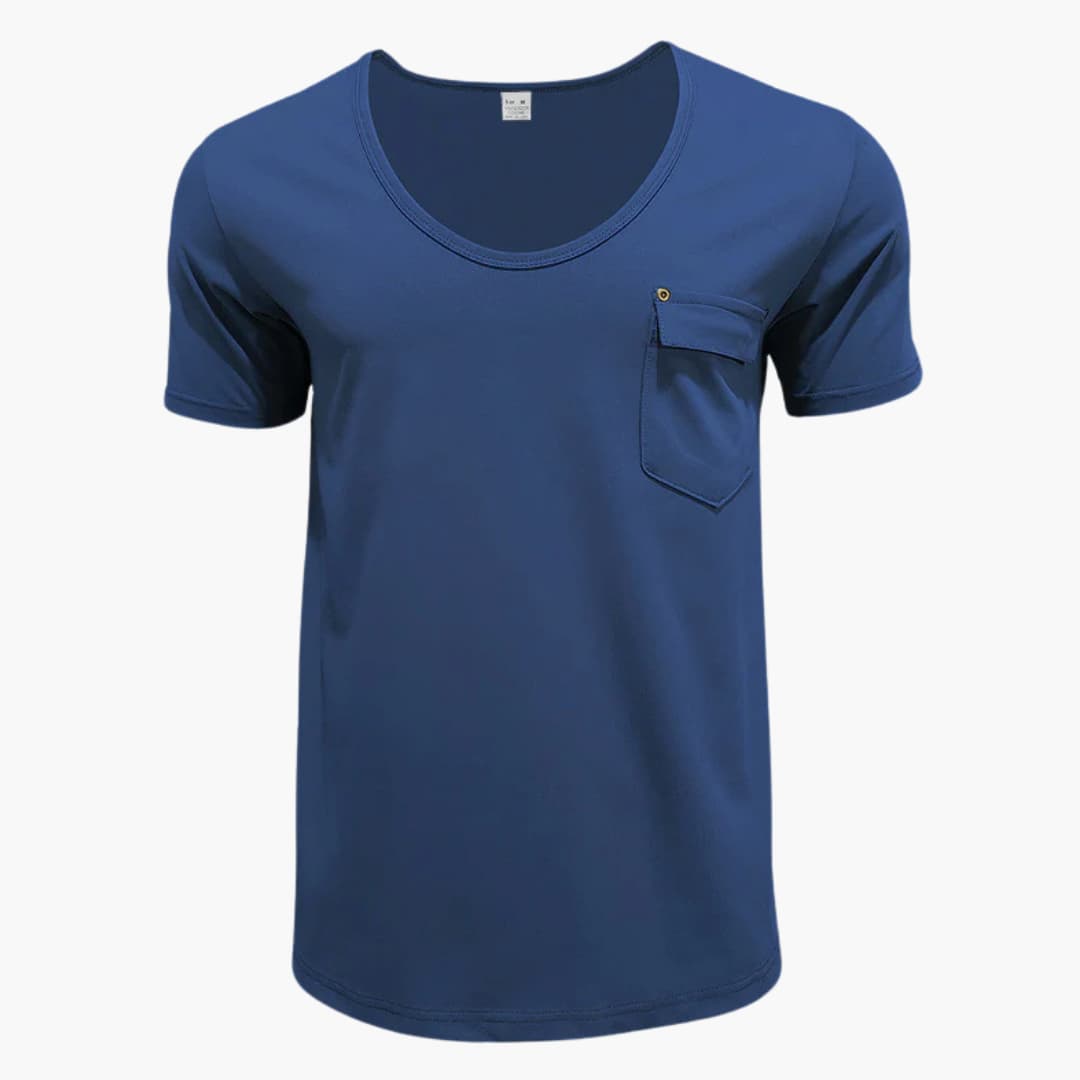 Men’s T-Shirt with Chest Pocket and Short Sleeves