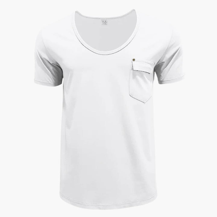 Men’s T-Shirt with Chest Pocket and Short Sleeves