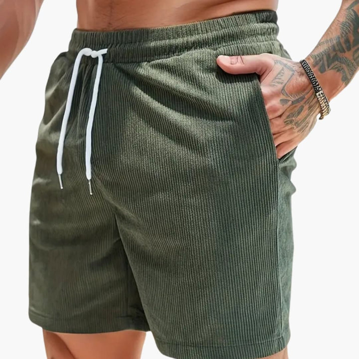 Men’s Textured Corduroy Shorts with Pockets