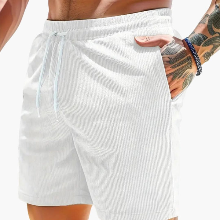 Men’s Textured Corduroy Shorts with Pockets