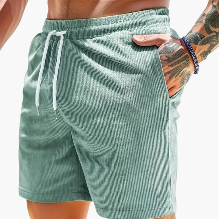 Men’s Textured Corduroy Shorts with Pockets