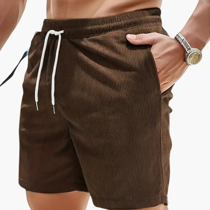 Men’s Textured Corduroy Shorts with Pockets
