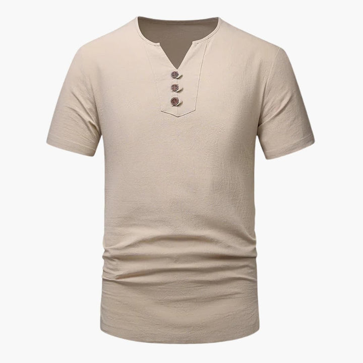 Men’s Three-Button Henley Short Sleeve T-Shirt