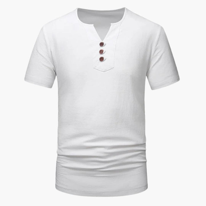 Men’s Three-Button Henley Short Sleeve T-Shirt